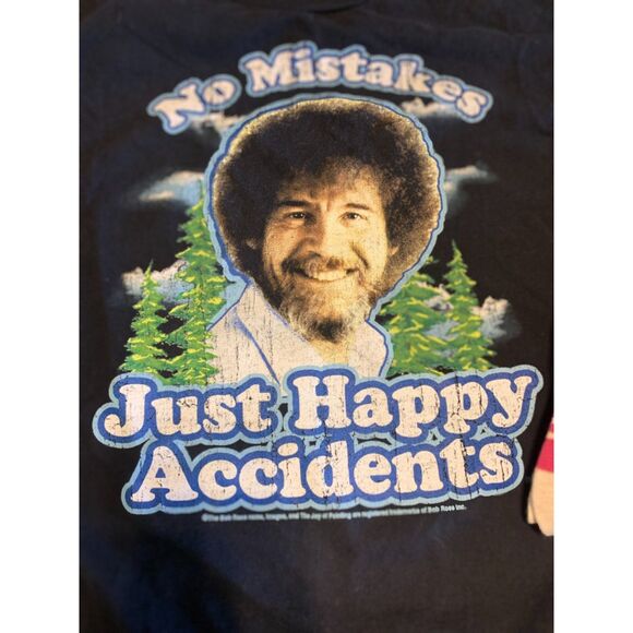🌲 Bob Ross Graphic T-Shirt & Socks Bundle – Size L - Picture 2 of 5